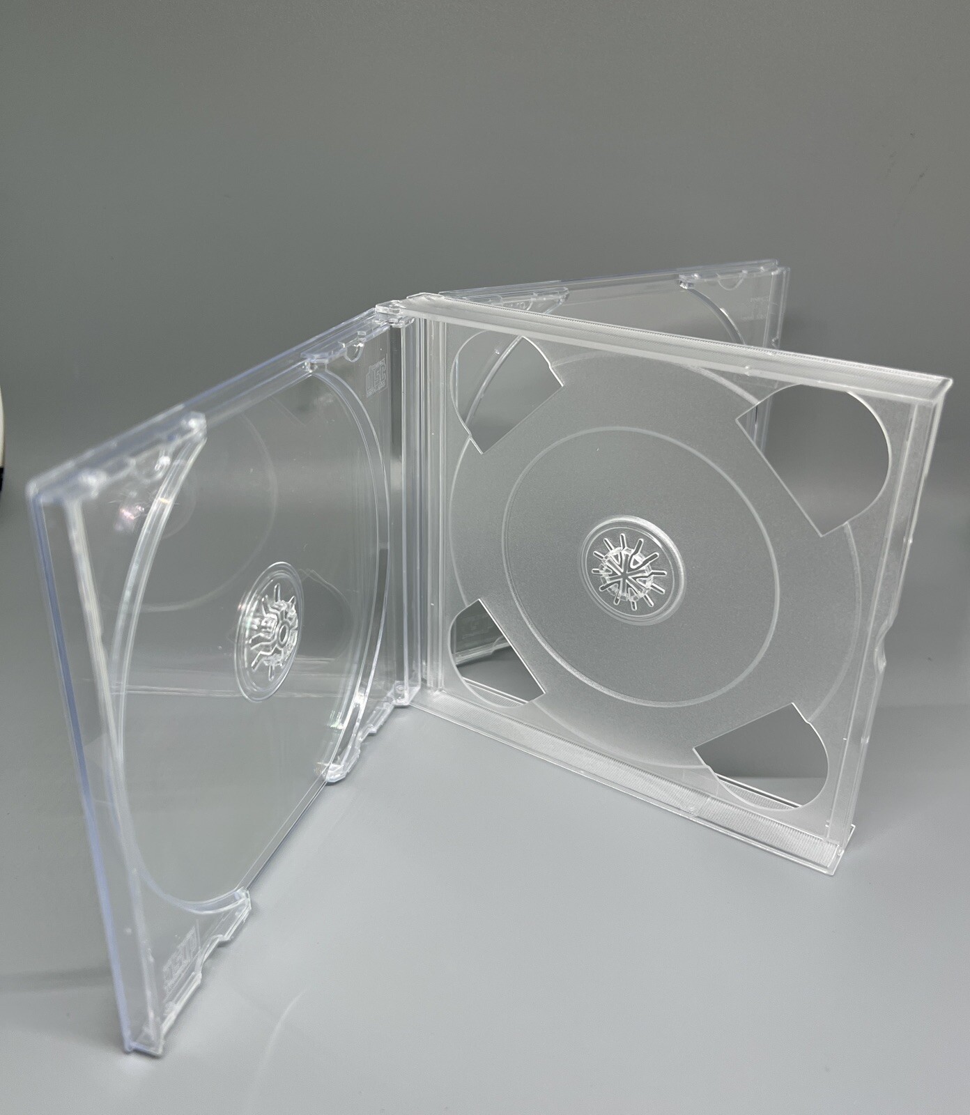 2 NEW 23MM TRIPLE CD (3 CD) JEWEL CASE WITH CLEAR TRAY, GF3