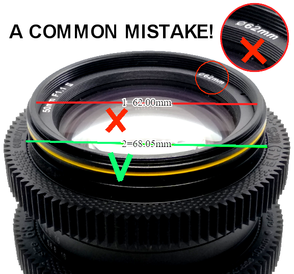 Follow Focus Gear Ring (flexible) for Vintage, Photo, Cine Lenses