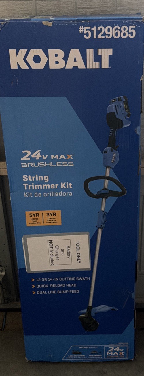 KOBALT 24V 24Volt Brushless String Trimmer  KST 2224B-03 - Tool Only