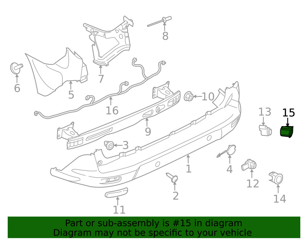 Genuine Ford Park Sensor Retainer Bracket FT1Z15A862B