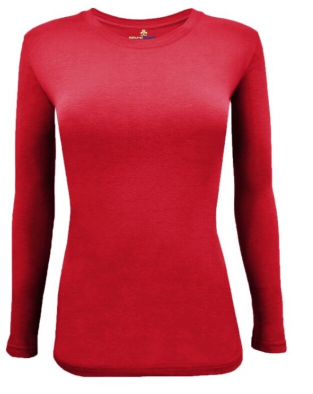 Natural Uniforms Women's Long Sleeve Under-scrub Stretch T-Shirt Scrub Top