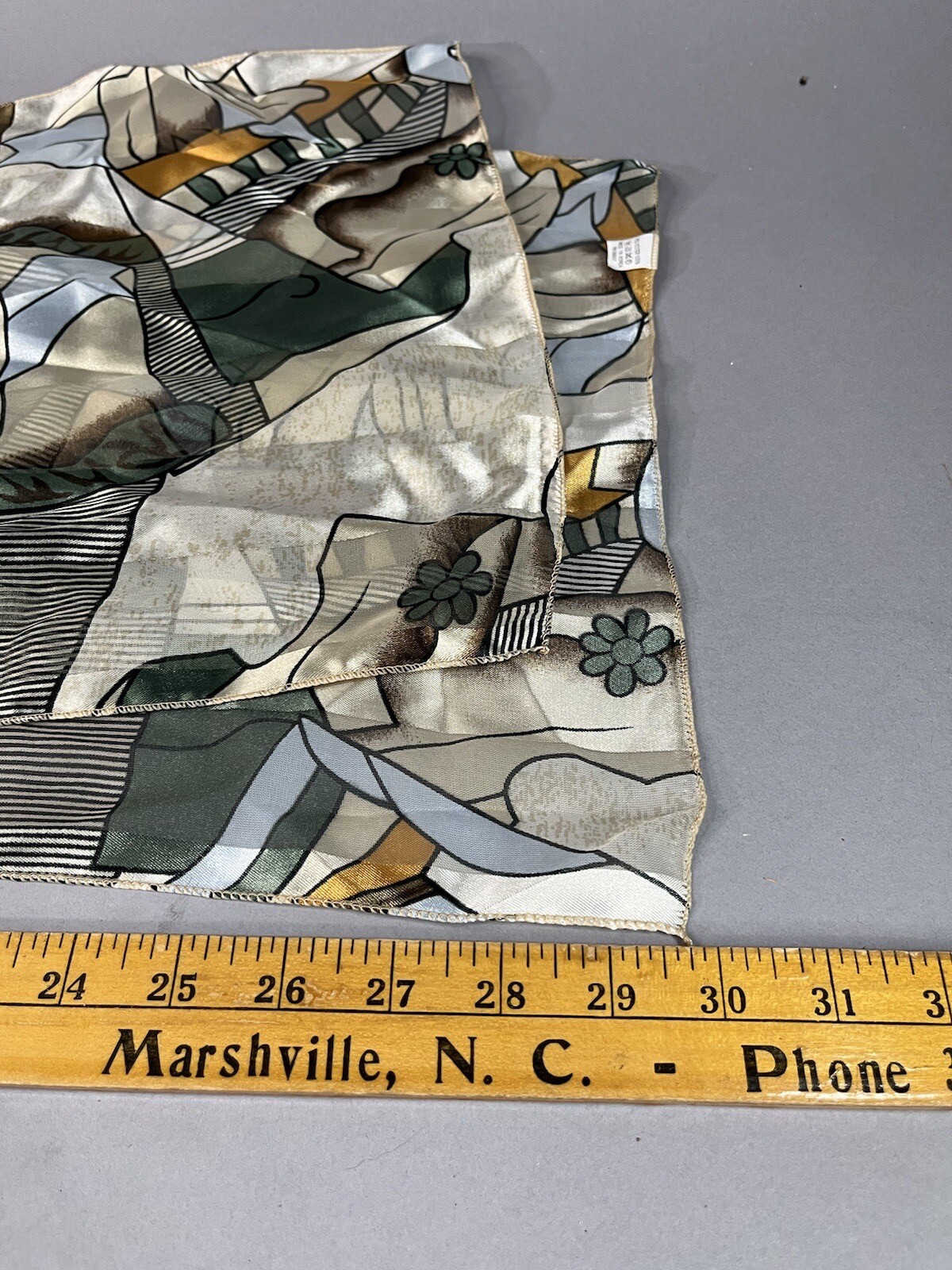 Scarf Abstract Picasso Style Art Face Silk Feel 60x13 Wrap