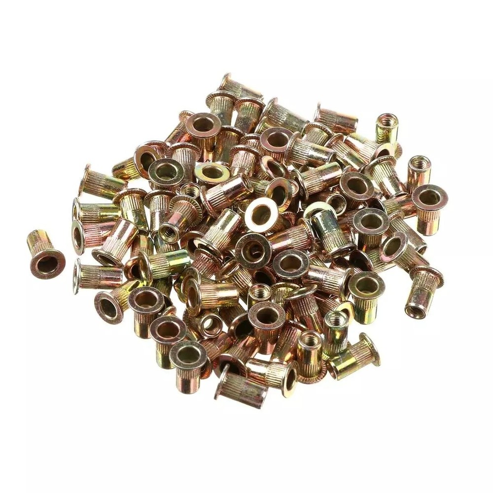 M3 M4 M5 M6 M8 M10M12 Flat Head Threaded Binding Rivet Nut Insert Rivnut Nutsert