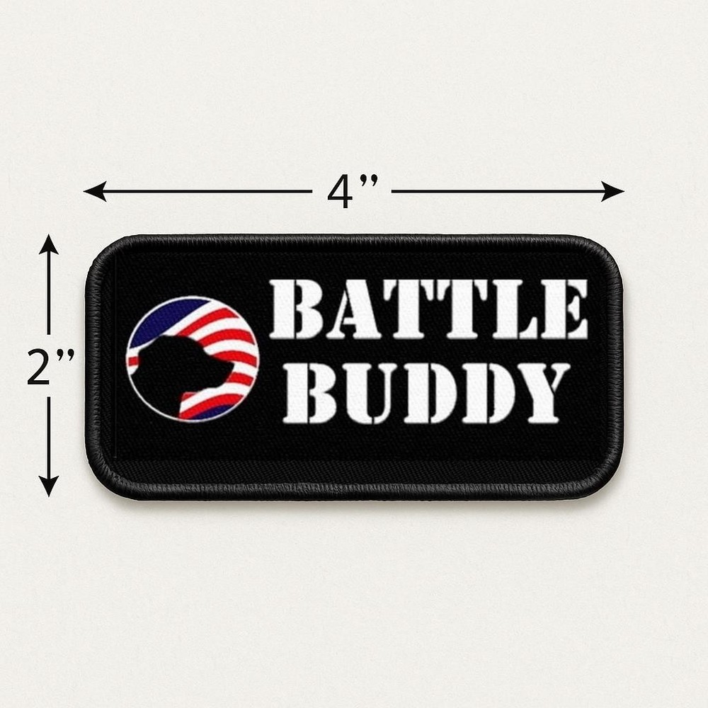 Battle Buddy Patch Sew-On Patch for Service Dog Vest