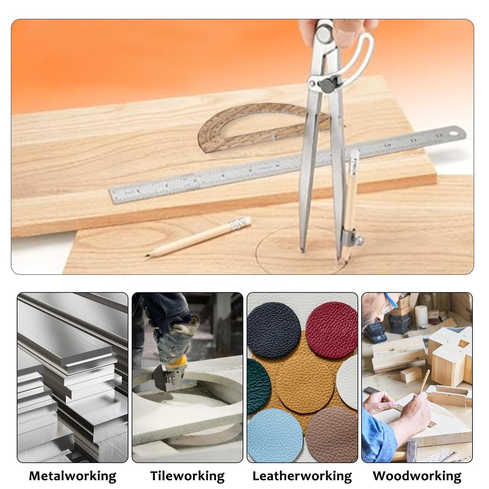 Compass Geometry Tool Drawing Compass Professional 12 Inch Large Compass with...