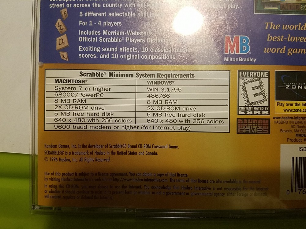 Scrabble CD-ROM Crossword Game (Windows/Mac, 1996)