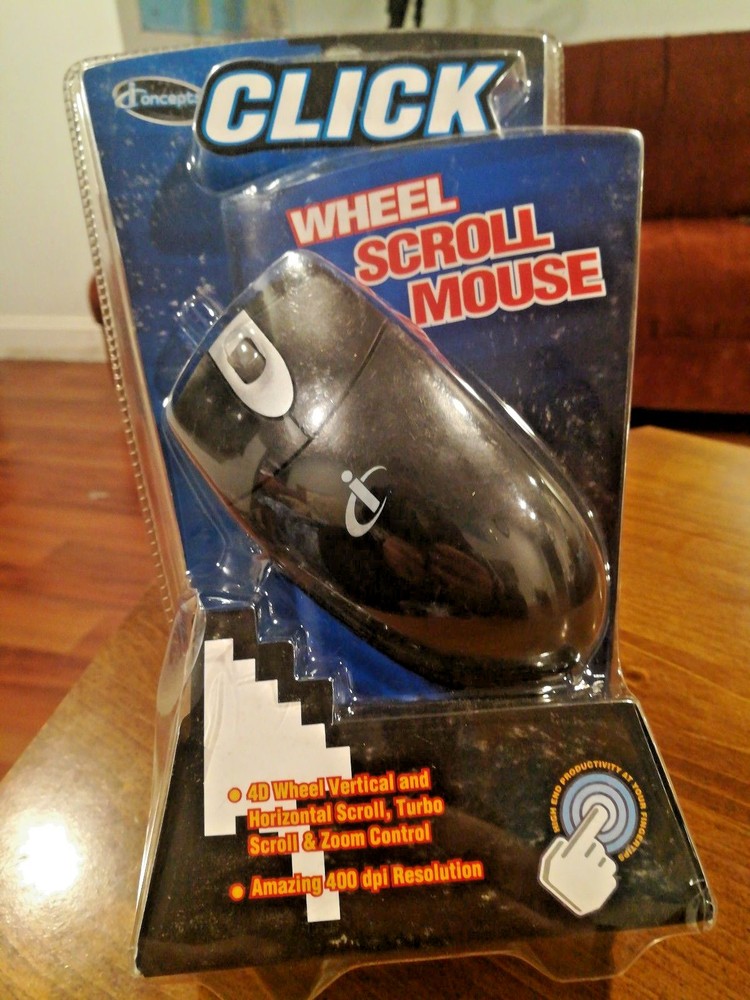 NEW ICONCEPTS MOUSE 4D WHEEL Vertical Horizontal Scroll Zoom Control