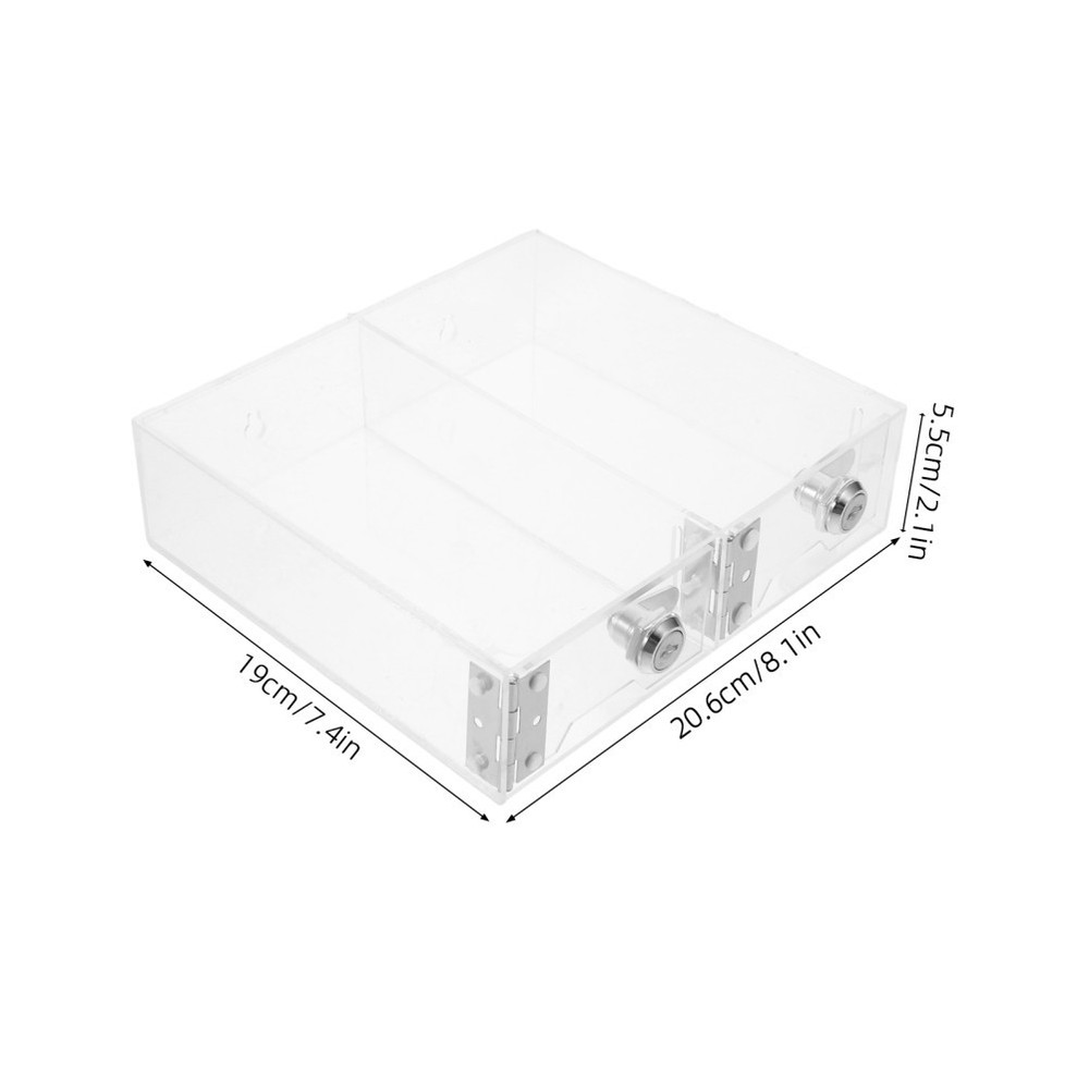 Transparent Storage Drawer Cabinet Clear Lockable Box Containers