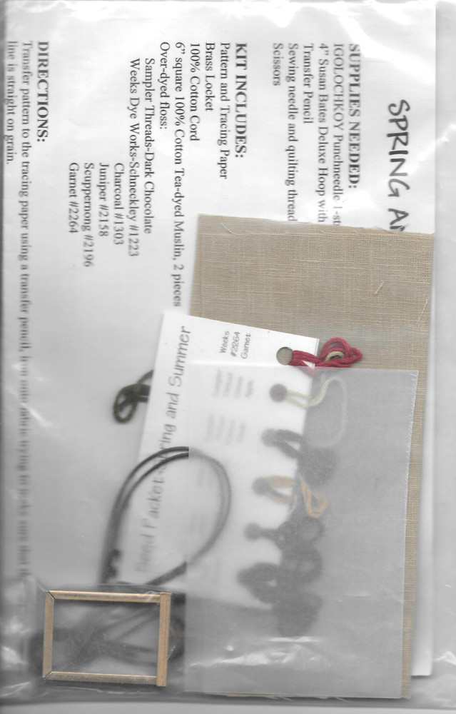 Punchneedle Seed Packets Spring and Summer Sealed Sewing Kit