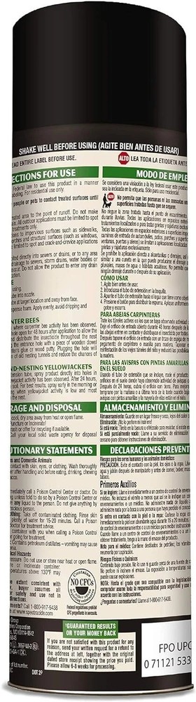 Spectracide Carpenter Bee & Nesting Yellowjacket Killer Spray 16Oz Each