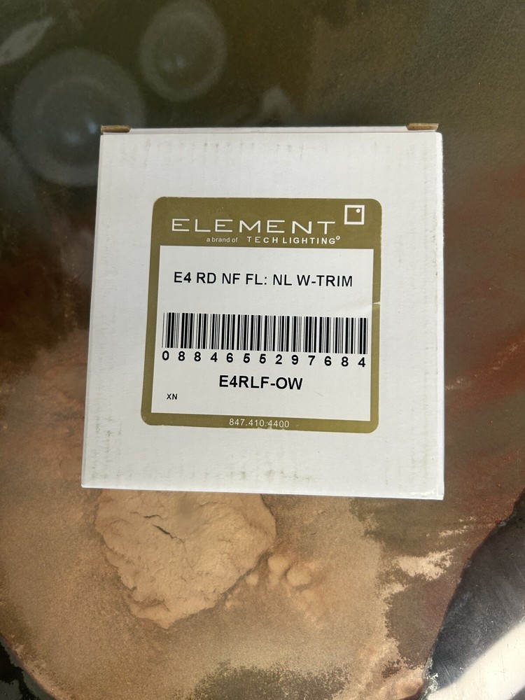 Element 4 Inch Round Flangeless Flat Trim E4RLF-OW