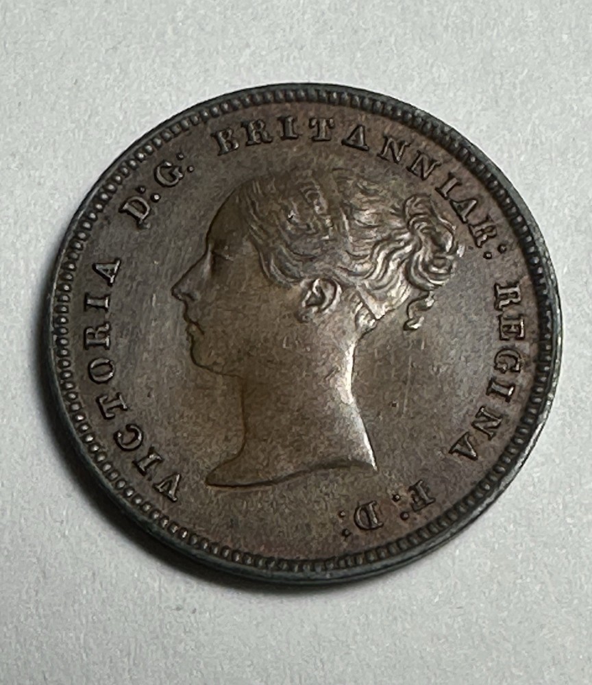 Great Britain 1844 Half Farthing Almost Uncirculated.
