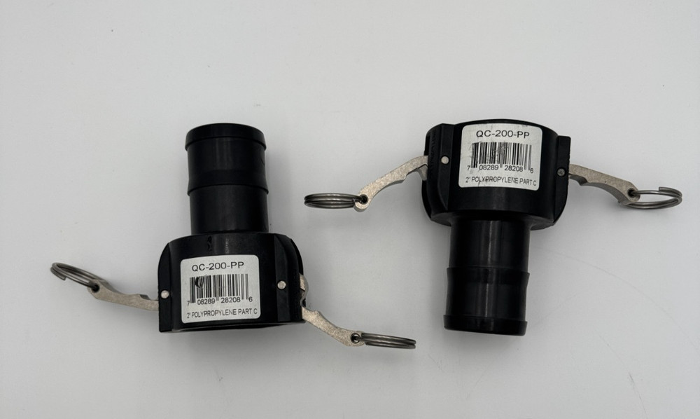 2 Camlock C200PP Female Coupler Hose Barb Polypropylene Hose Fitting 2" Type C