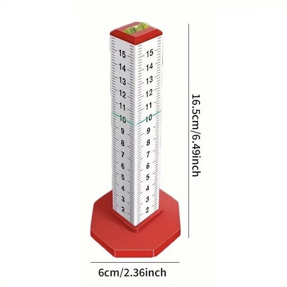 2pcs Red White Ceiling Leveling Rulers for Equal Height Tile Installation