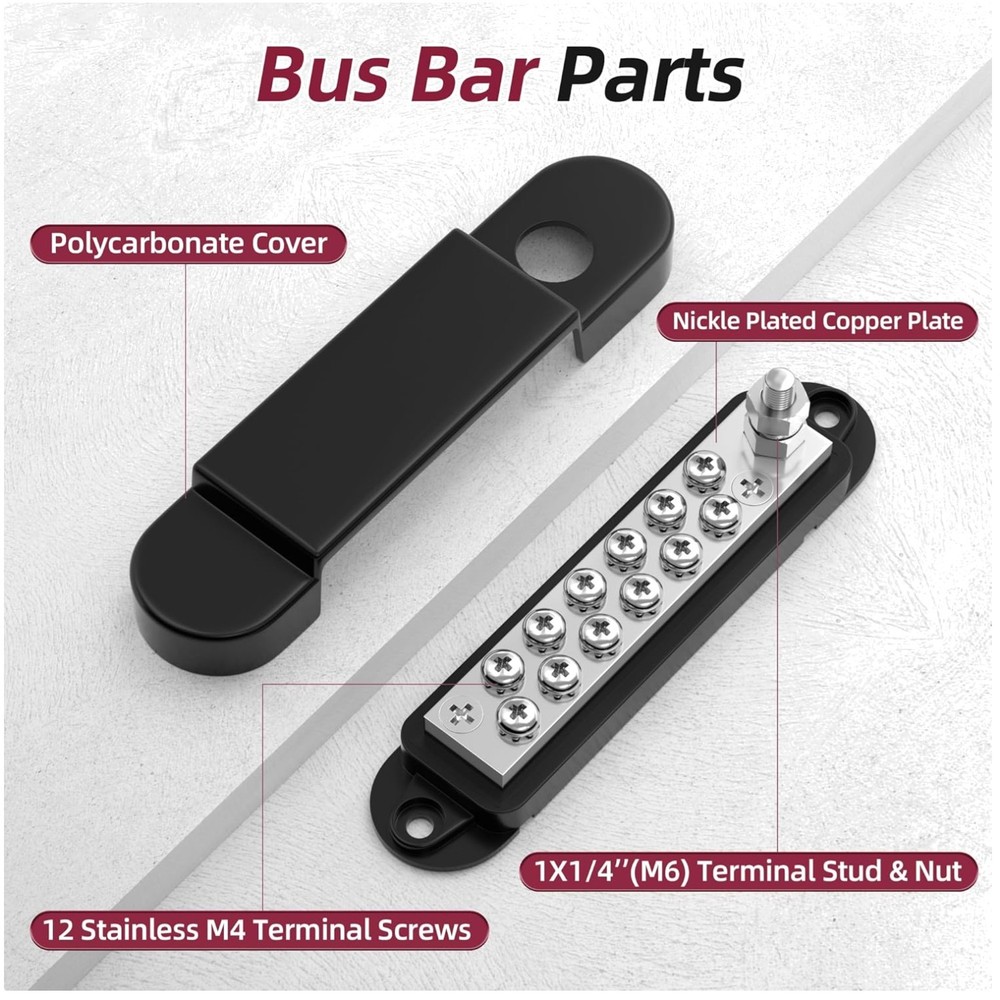 12V Power Distribution Block - Heat Resistant