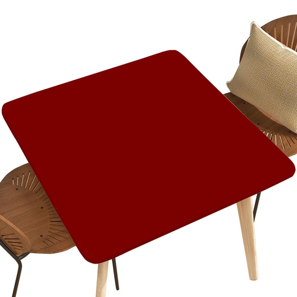 Waterproof Table Cloths for Square Table 42"x42", Wipeable Tablecloth Elastic...