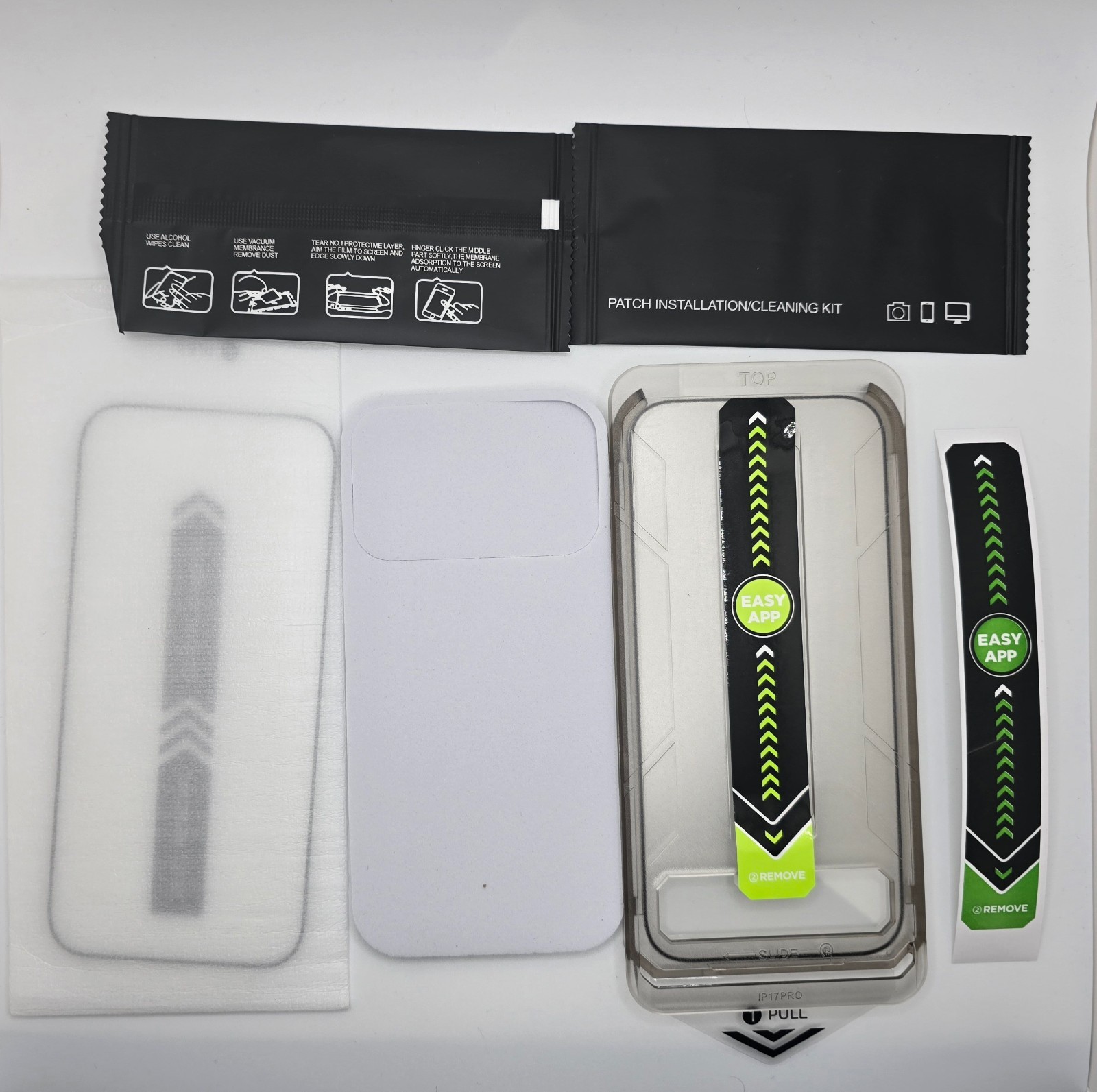 iPhone 16 17 Pro Max Tempered Glass Screen Protector 2-Pack Alignment Frame