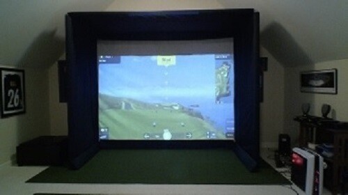 Golf Simulator Screen **PREMIUM **POLY MESH *GROMMETS*SKYTRAK-UNEEKOR*BORDER**