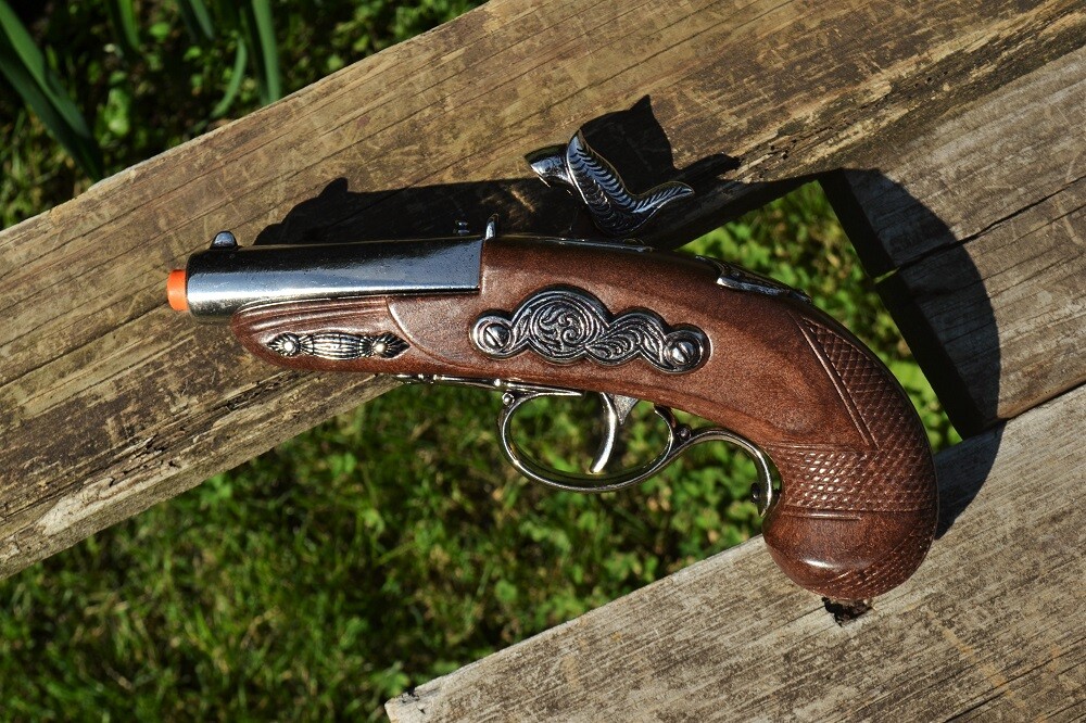 1862 Baby Philadelphia Derringer - Civil War Lincoln Assassination Denix Replica