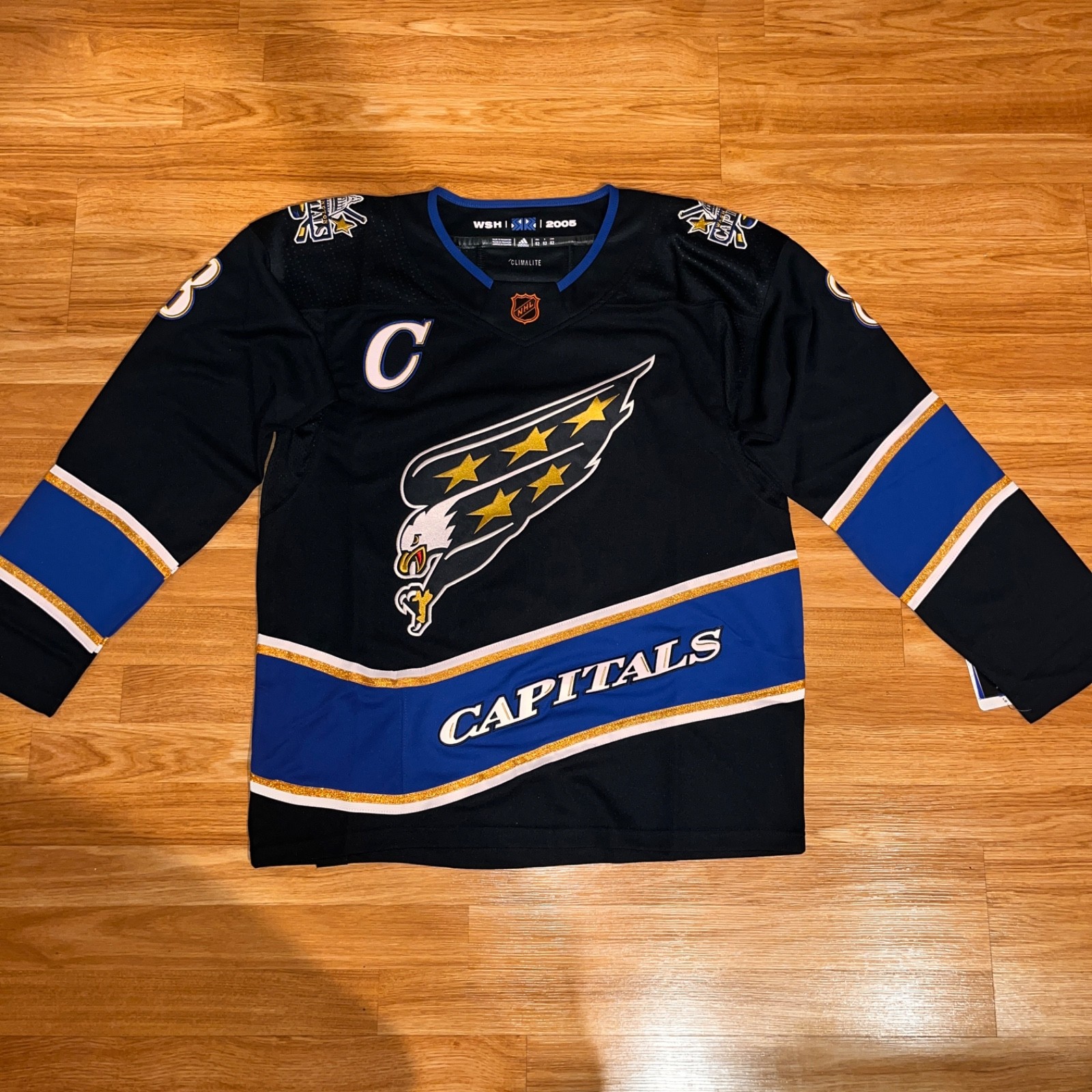 Washington Captials Ovechkin Black Jersey Mens Stitched Alternate