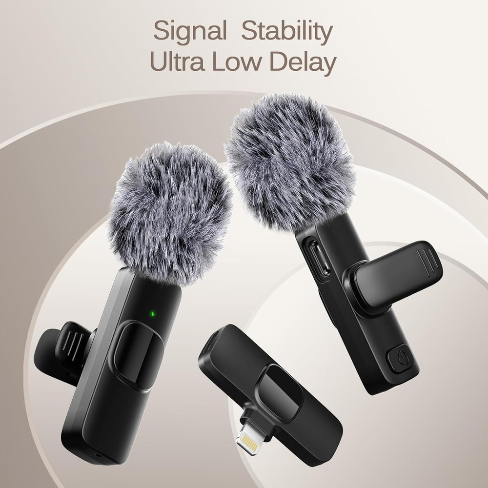 Professional Wireless Lavalier Lapel Microphone for iPhone, iPad, Mini Video...