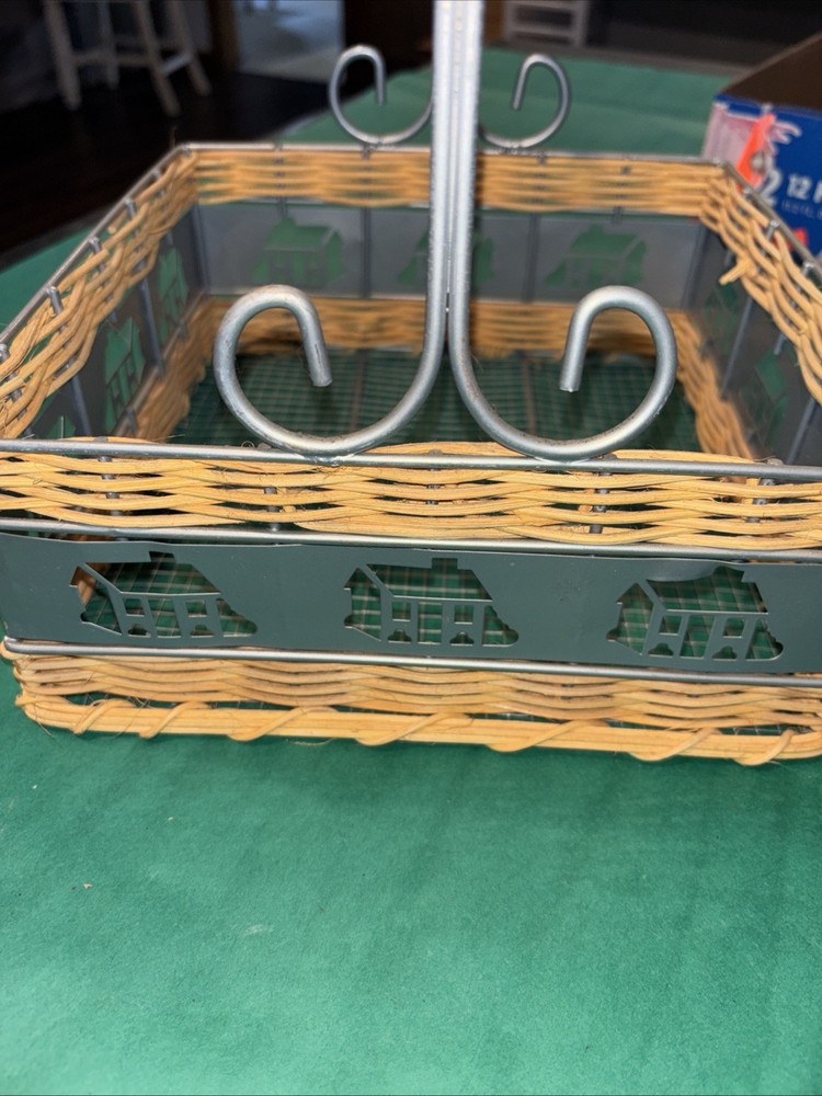 Wire and Wicker Metal Stamp Trim Basket