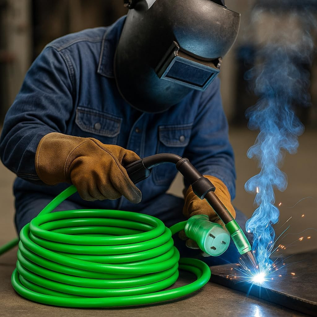 75FT Welder Extension Cord – 50 Amp, 10 Gauge 10/3, NEMA 6-50 Plug, 250V, Heavy