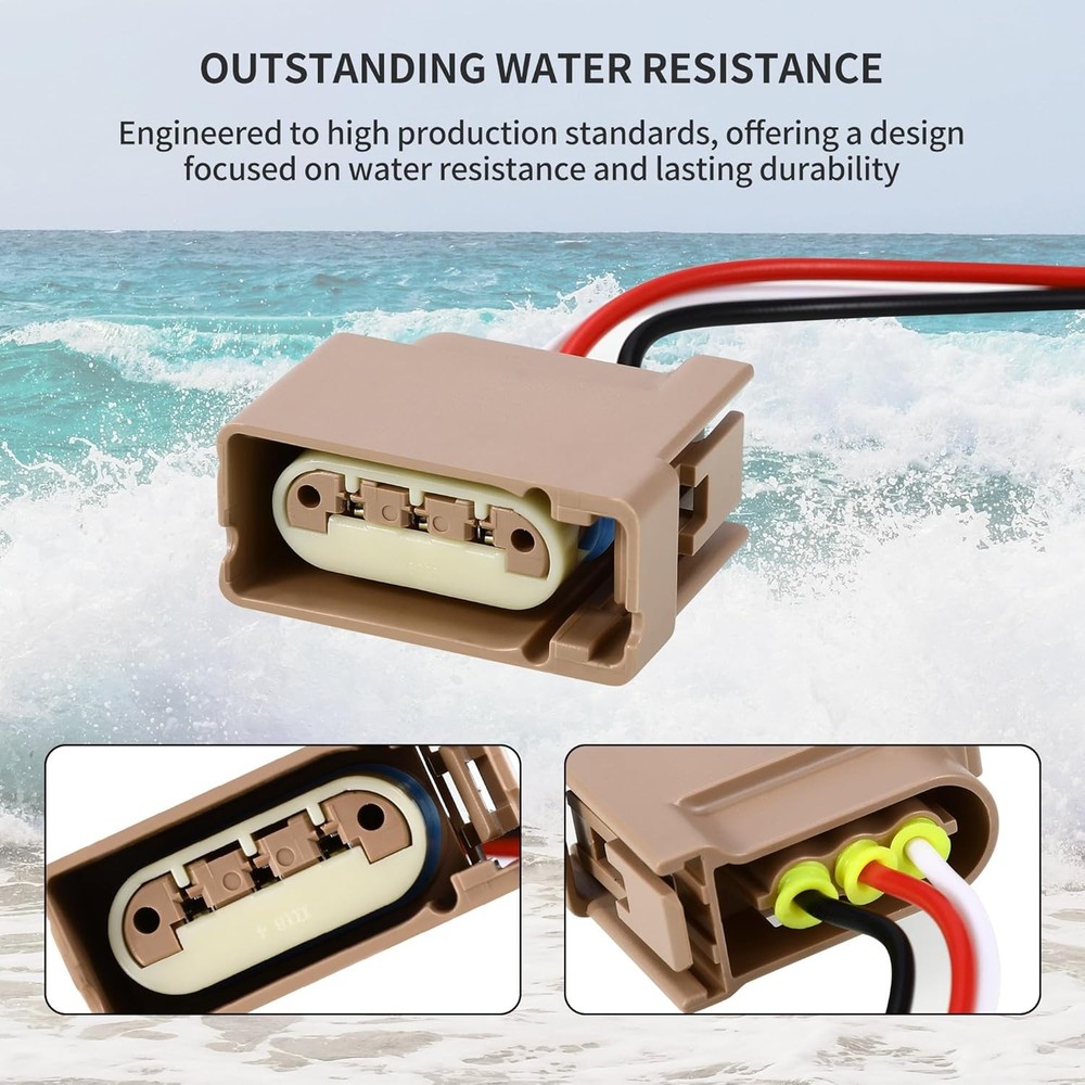 2-Pack Turn Signal Socket and Pigtail Connector with Wire Harness Compatible wit
