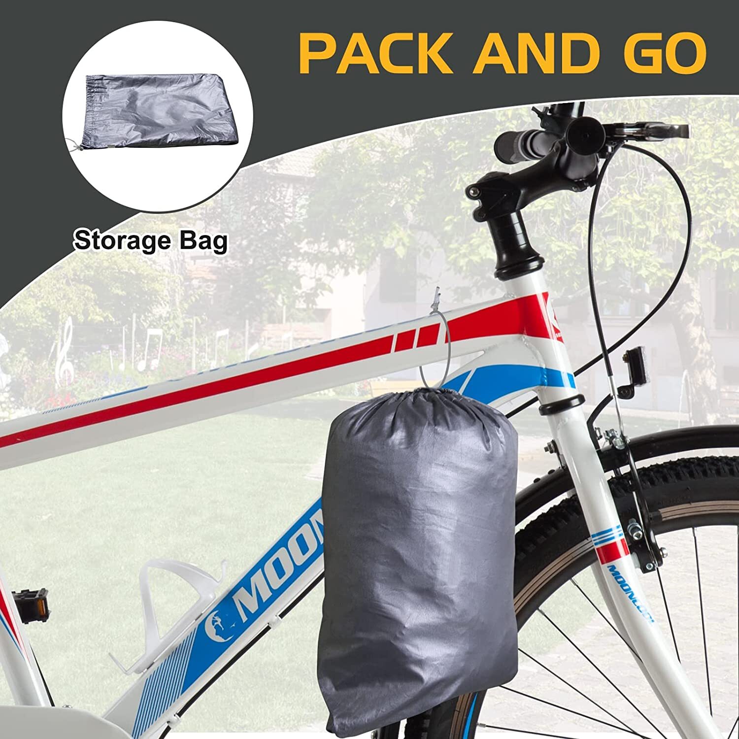 SLSY Bike Cover Waterproof Bicycle Covers Rain Sun UV Dust WindProof &Lock Hole