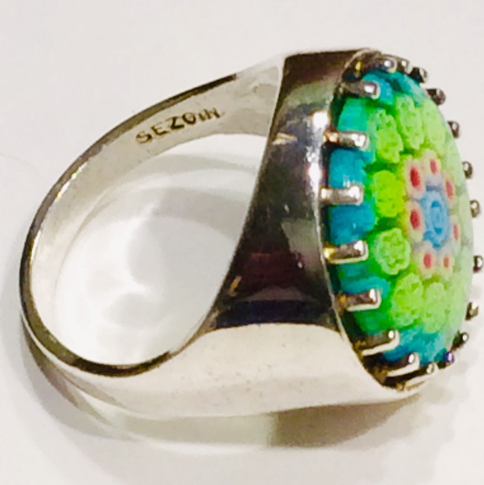 sterling silver, 925 Sezgin Ring, Size 8.5