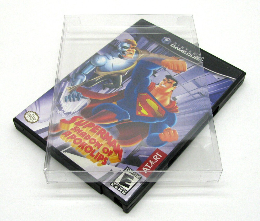 10X NINTENDO GAMECUBE CIB GAMES - CLEAR PLASTIC PROTECTIVE BOX PROTECTORS CASE