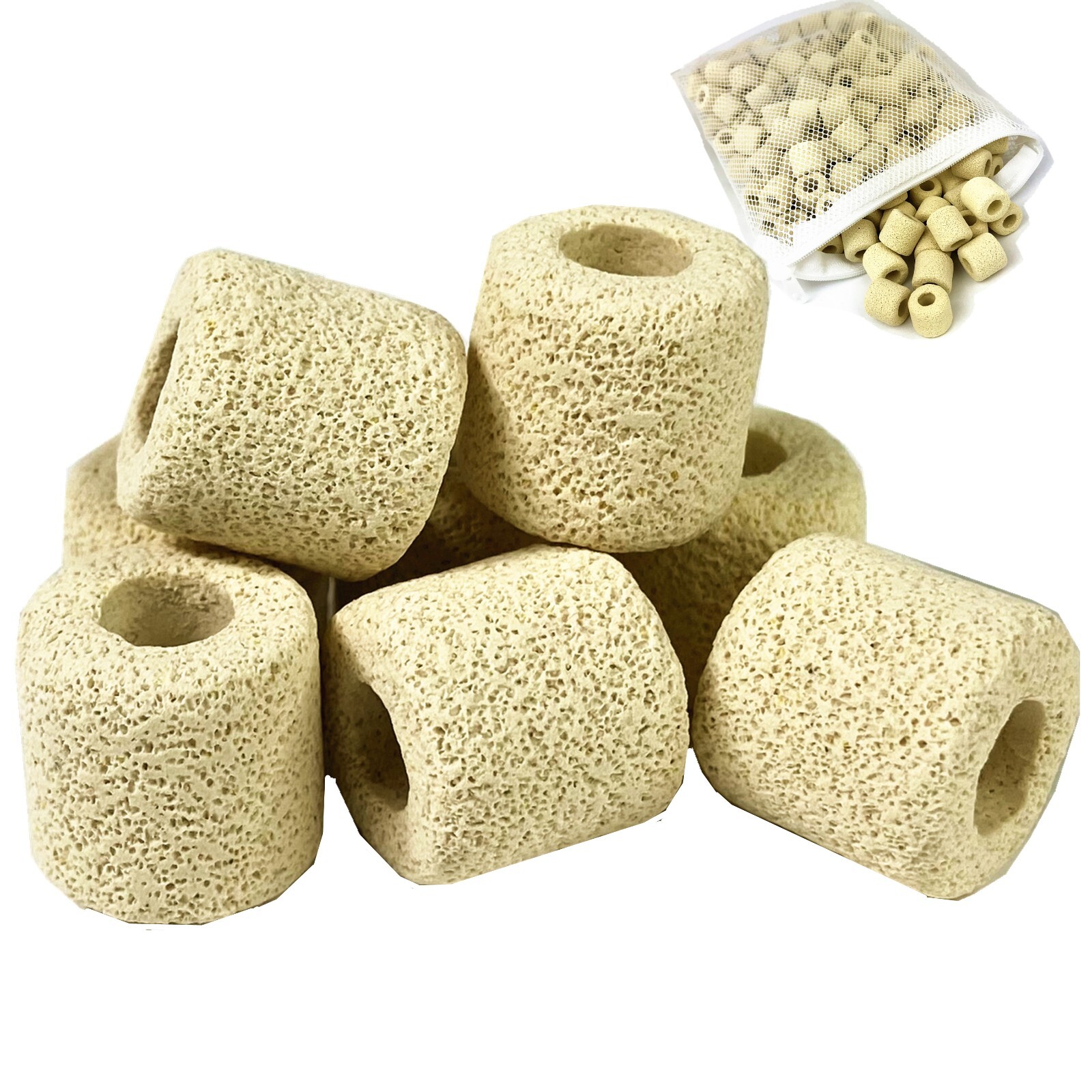 Ceramic Bio Filter Media Ceramic Rings 1/2/4/8/32 lbs aquarium sump canister