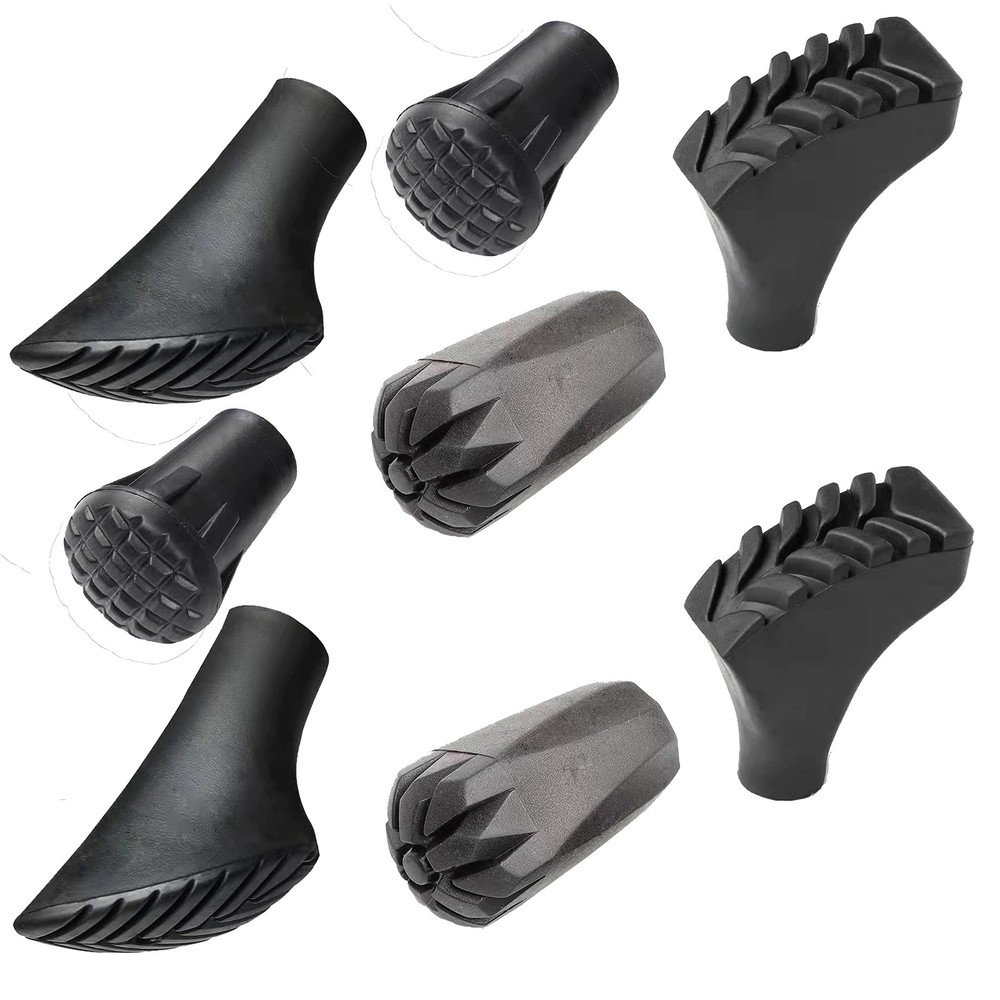 8pcs Assorted Replacement Tips Hiking Stick Walking Trekking Pole Protector f...