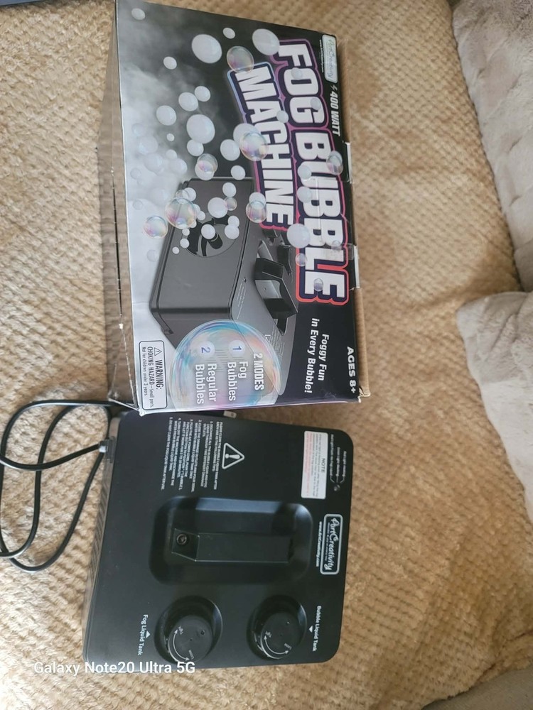 AtmosCheerity 400W Fog Bubble Machine 2 Modes For Liquid-Based Fluids