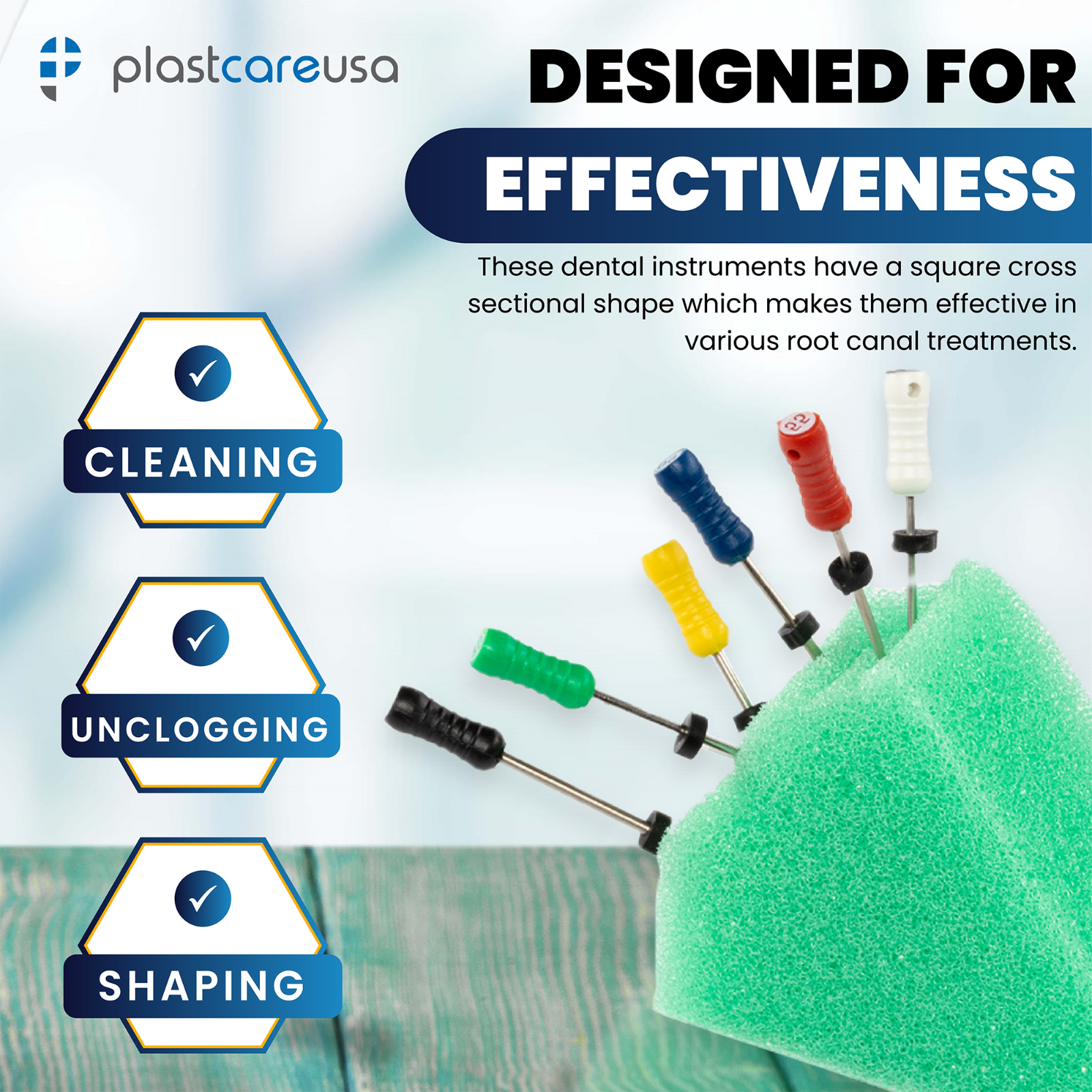 Size 20 31 mm Endo K-Files, Endodontic Dental K Files (Premium Stainless Steel)