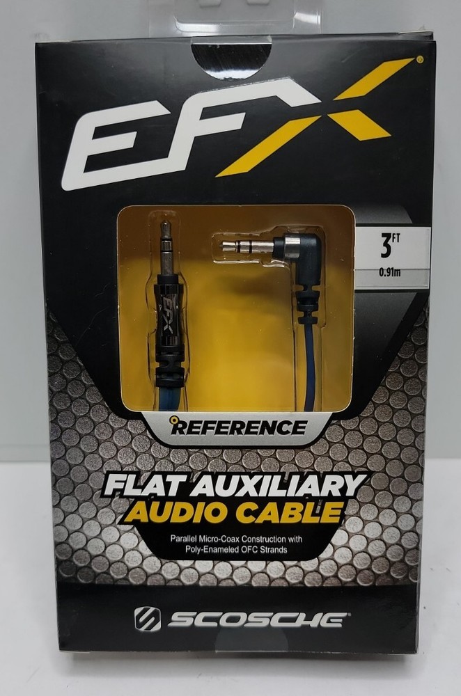 Scosche EFX 3ft Flat Auxiliary Audio Cable.