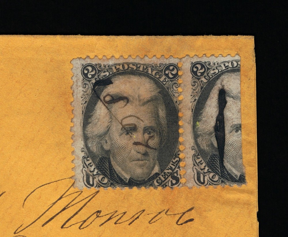 GENUINE SCOTT #73 VERTICAL BISECT ON COVER PSE CERT - QUESTIONABLE USAGE