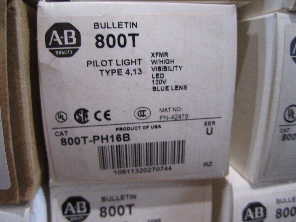 NEW ALLEN BRADLEY 800T-PH16B PILOT LIGHT QUANTITY