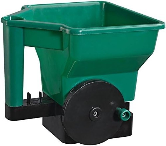Handheld Fertilizer & Grass Seed Spreader - Adjustable 3L Capacity & Easy Crank