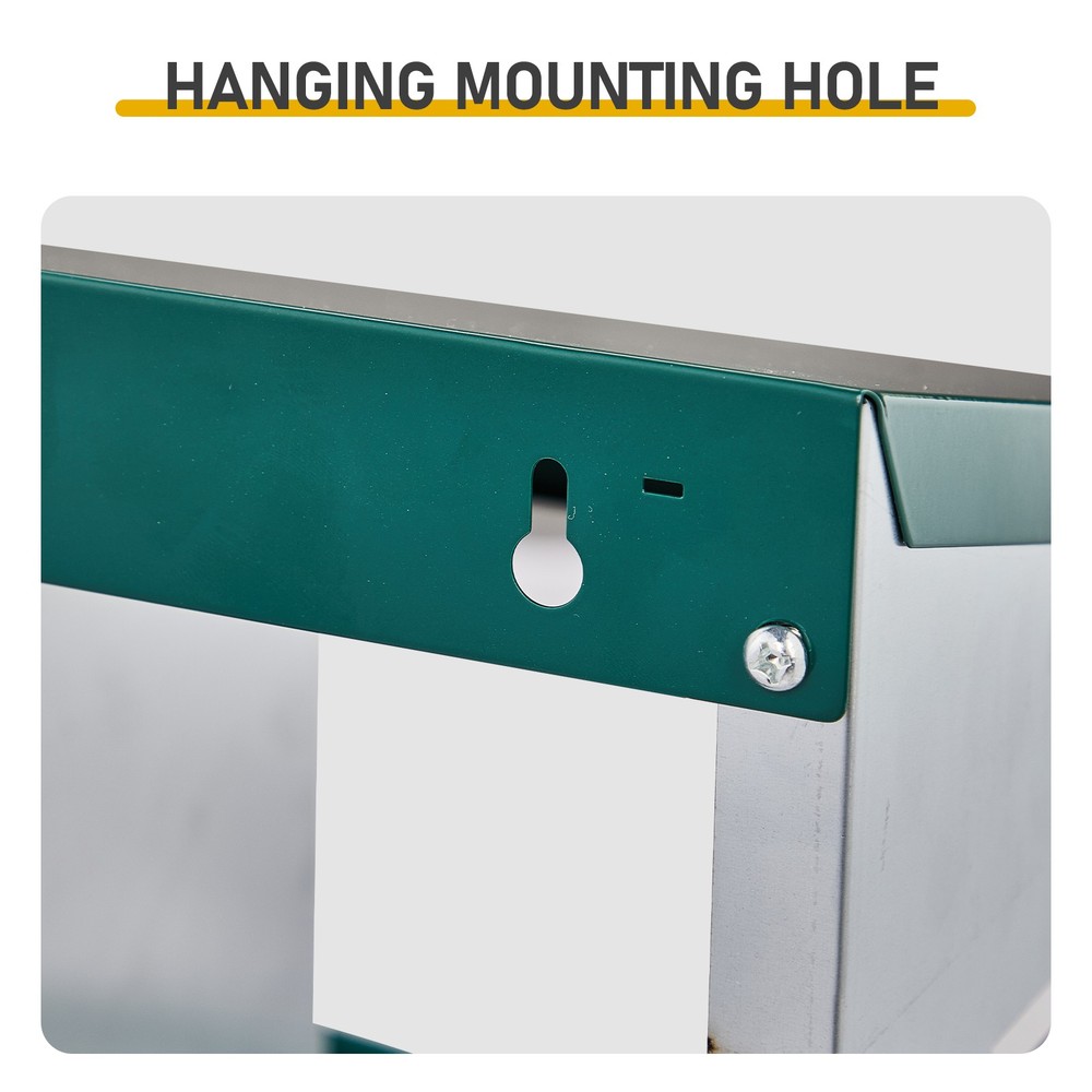 3 Compartment Green Wall Mount Chicken Nesting Box,Easy Egg Collection&Cleanable