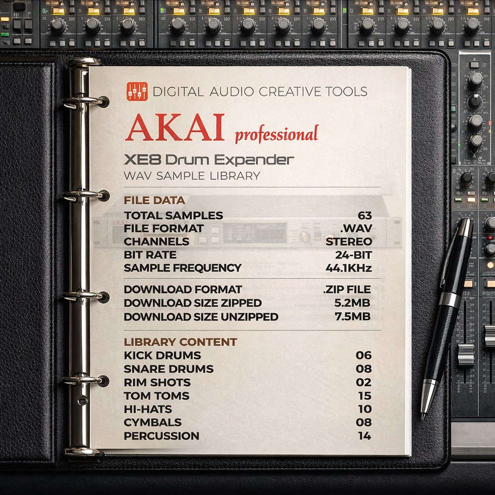 Akai XE8 Drum Machine Sample Library