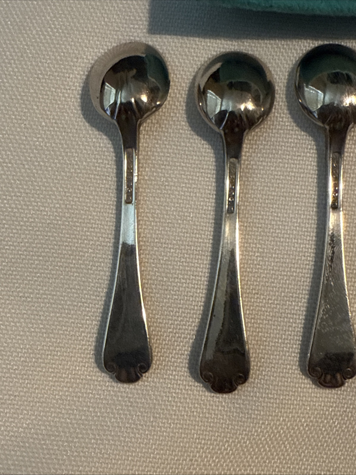 6 Tiffany & Co Antique Sterling Silver Salt Spoons