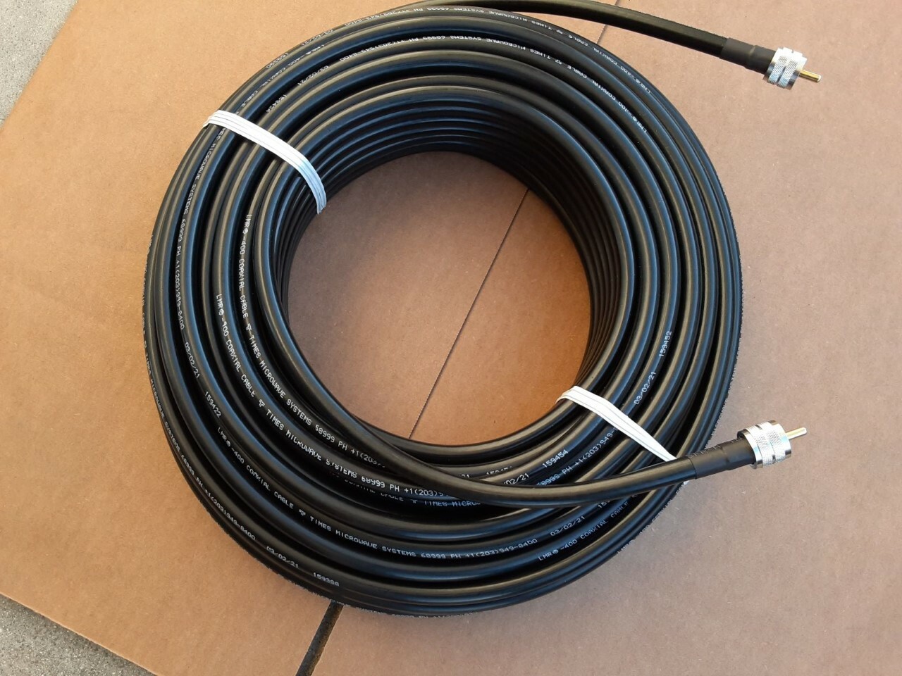 Times Microwave LMR-400 PL-259 to PL-259 Ham Radio Antenna Coax Cable LOT