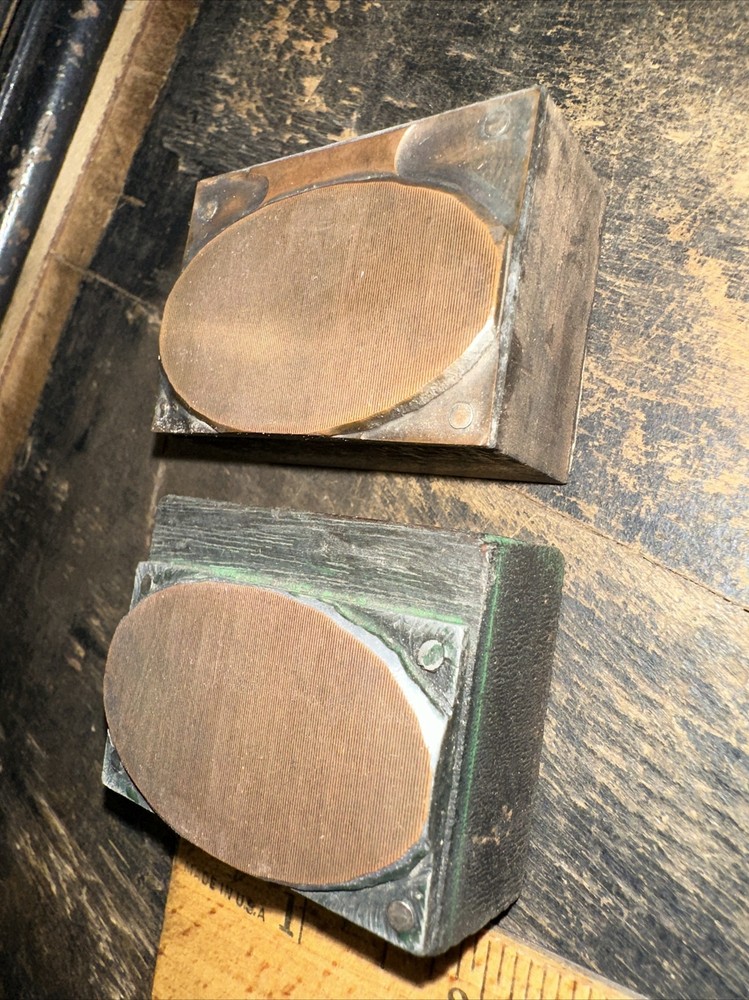 Print Blocks “ 2 Oval Copper Backgrounds “