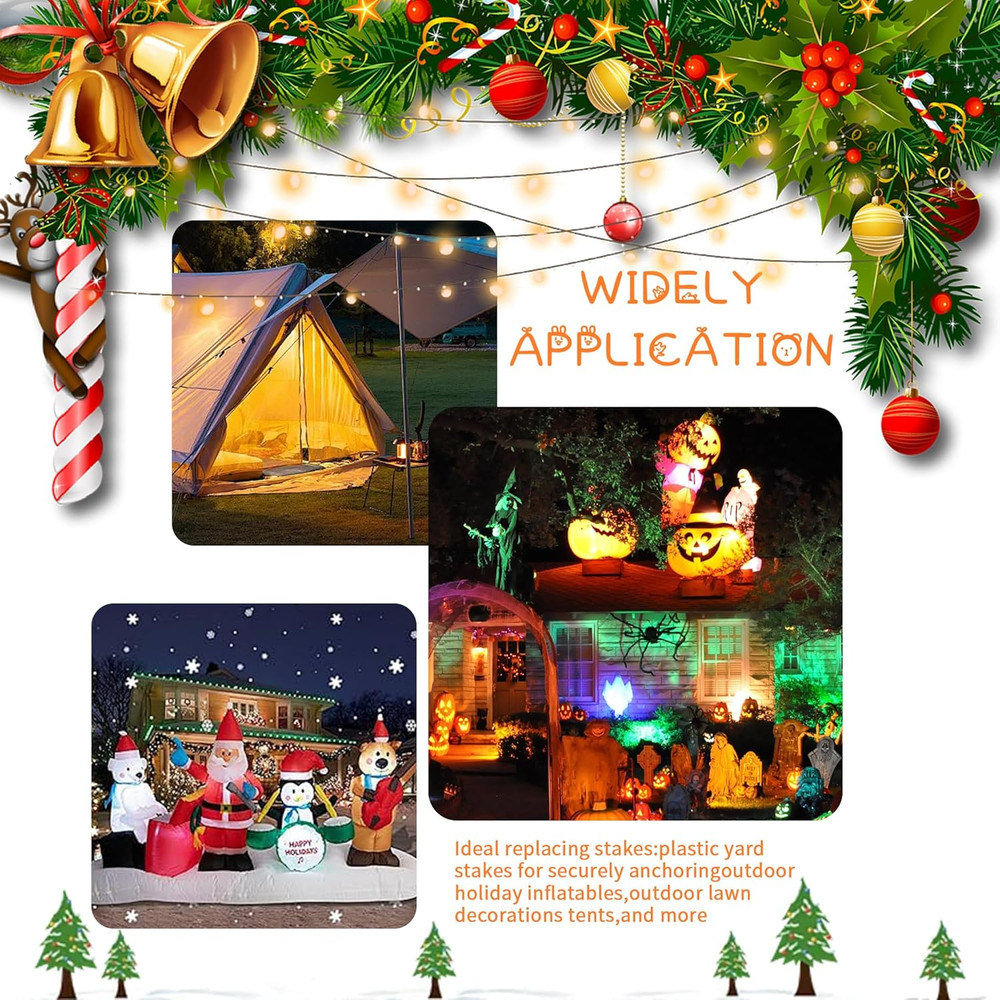 Holiday Inflatable Replacement Accessories, Including Plastic Piles and Tether H