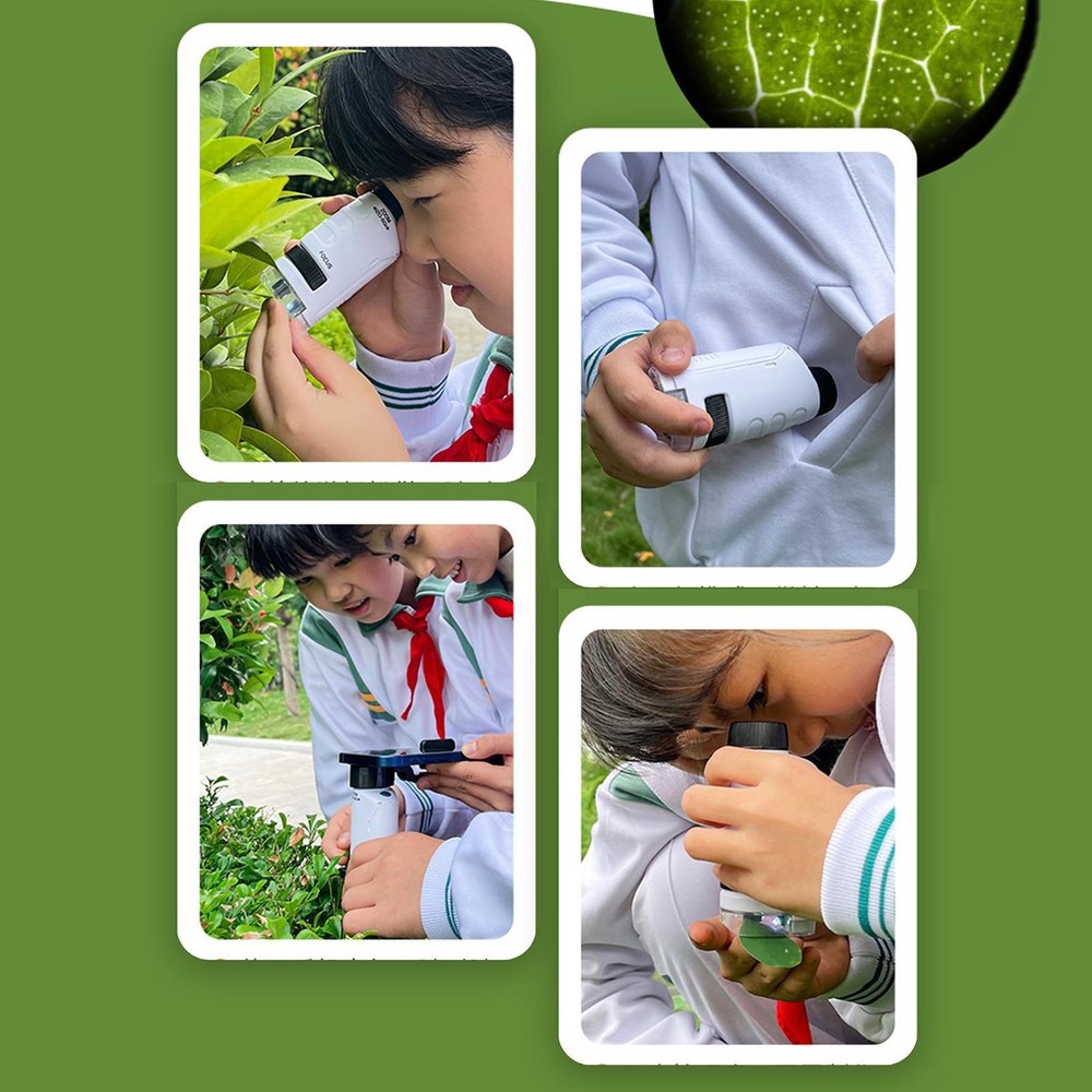 Mini Microscope For Kids Microscope For Child LED Lighted Pocket Microscope
