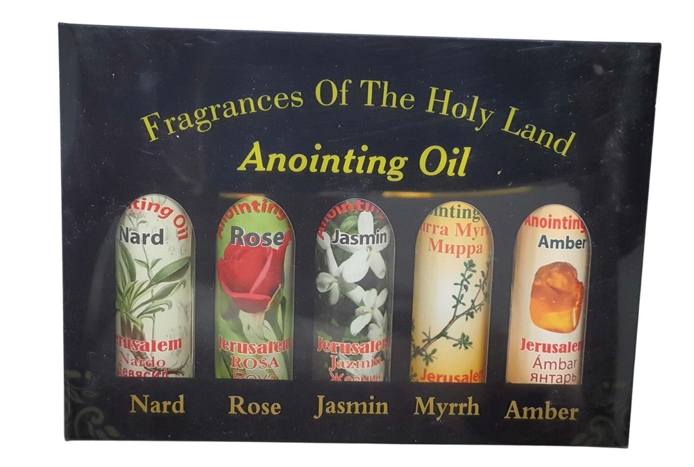Set of 5 Roll-on Anointing Oils from Jerusalem