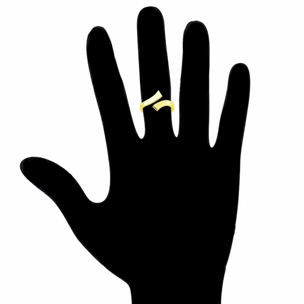 14k Solid Gold Cross Over Toe Ring Body Art Adjustable