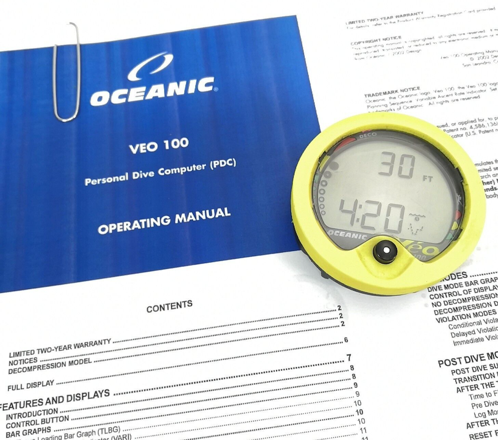 Oceanic Veo 100 Scuba Dive Computer Puck Module Diving Veo100 Diving #3177