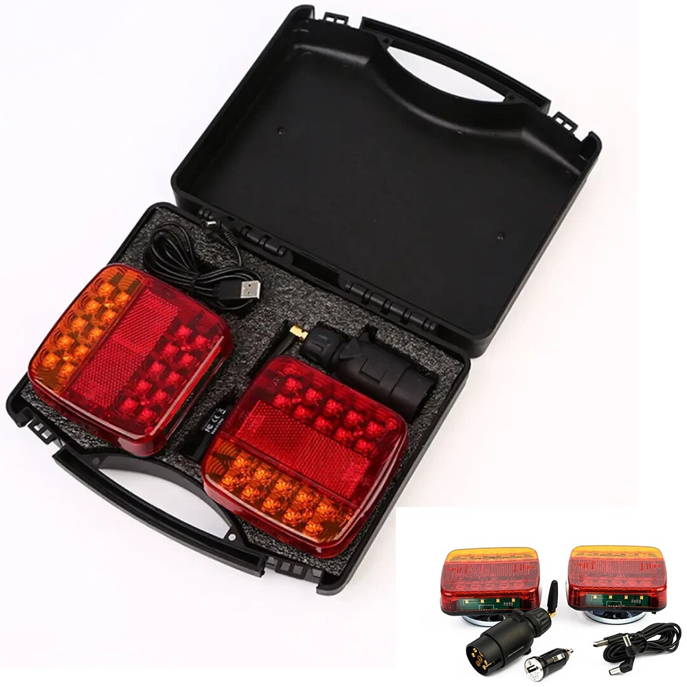 2x LED Warning Light Tail Lights Car Tractor Truck 12V + 24V Dynamic Indicator